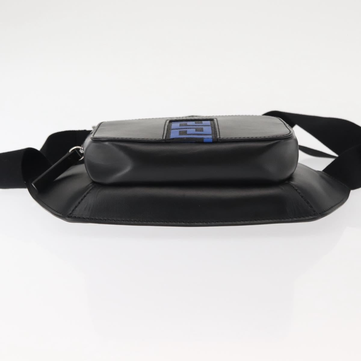 Versace Crossbody Pouch Studded Leather, BLACK, LEATHER, Clutche & pouche