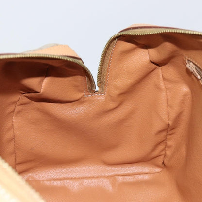 Celine Vintage Duffle Bag Macadam Coated Canvas, BEIGE, CANVAS, Travel bag