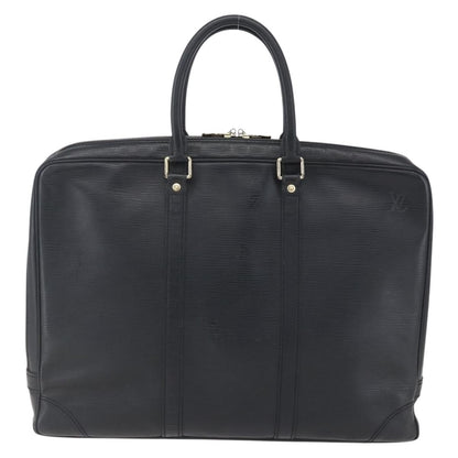 Louis Vuitton Porte Documents Voyage Epi Leather, BLACK, LEATHER, Briefcase
