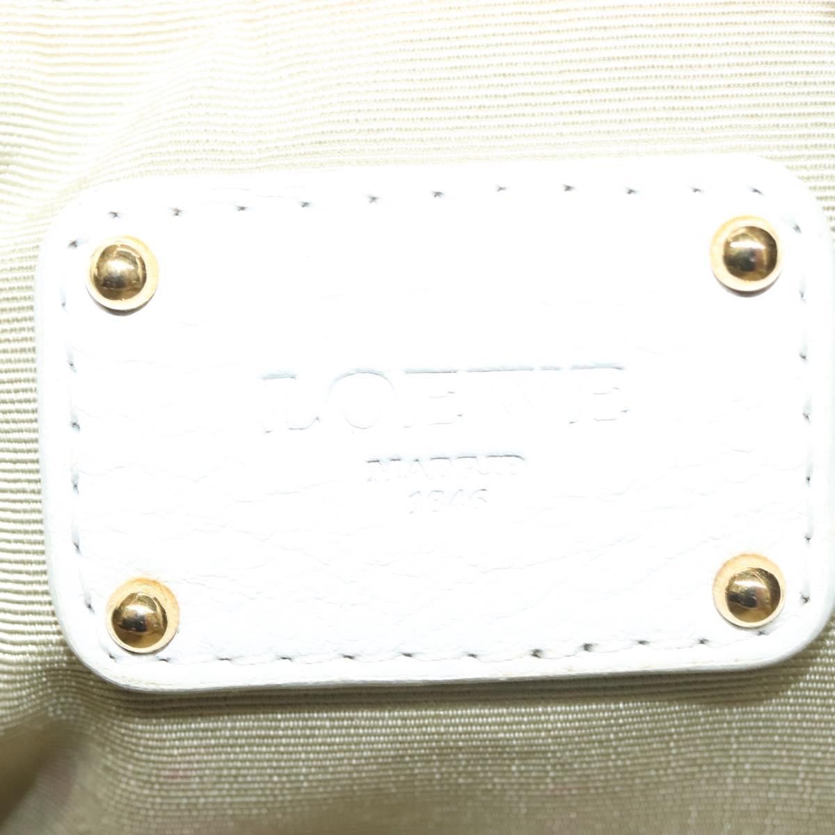 Loewe Chain Roller Handbag Leather, WHITE, LEATHER, Shoulder bag