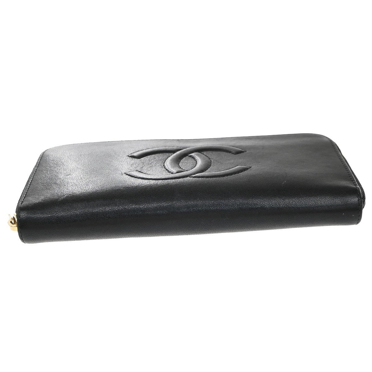 Chanel Timeless CC Zipped Wallet Goatskin, BLACK, LEATHER, Wallets