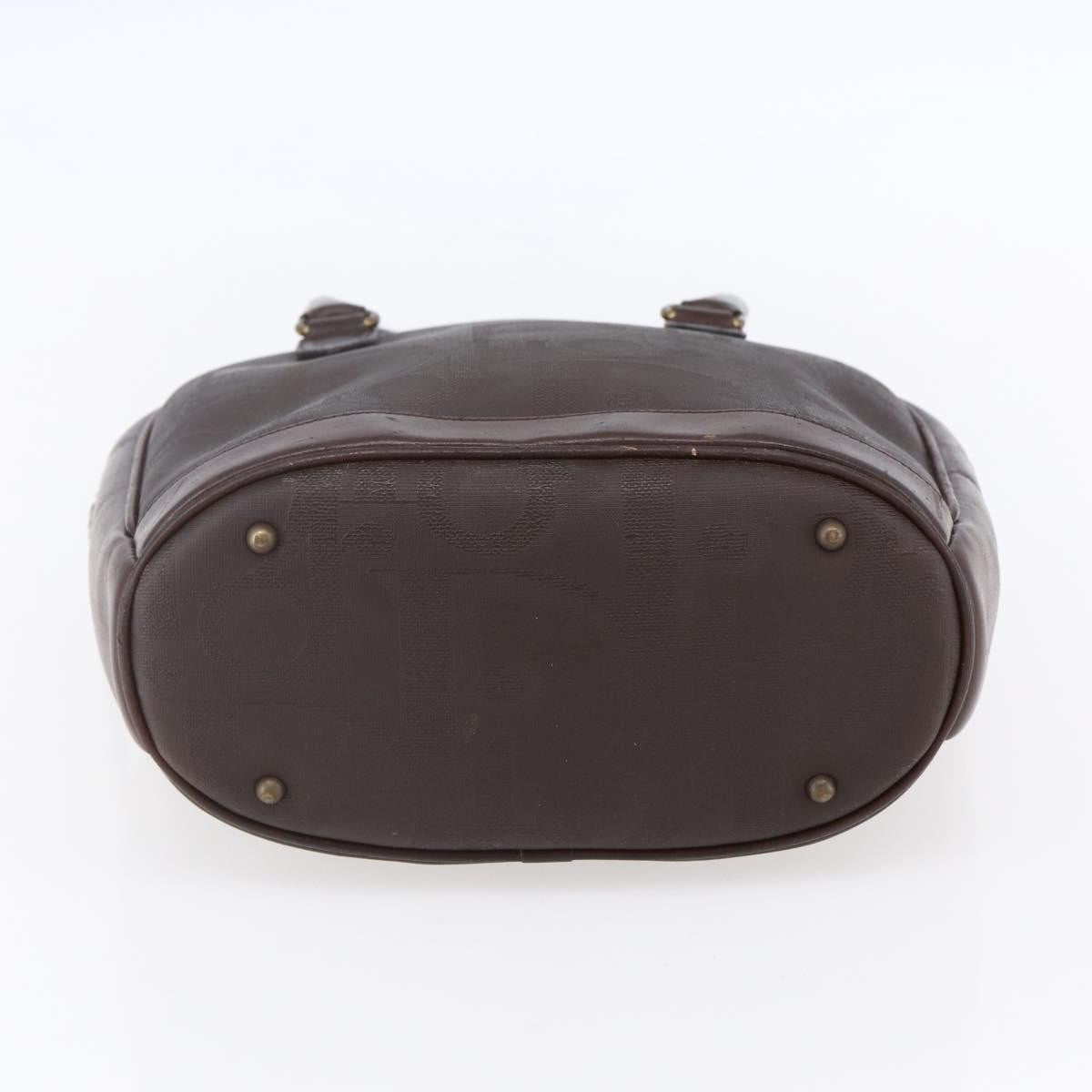 Christian Dior Vintage Trotter Handbag Canvas, BROWN, PVC, Handbag