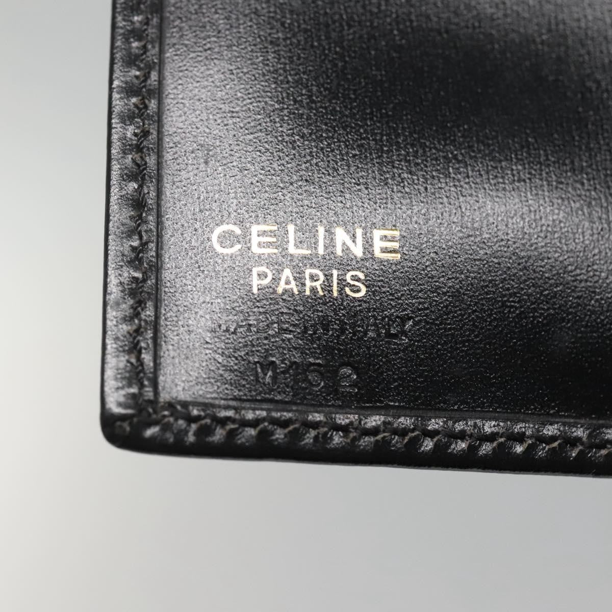 Celine Circle Logo Compact Wallet Leather, BLACK, LEATHER, Wallets