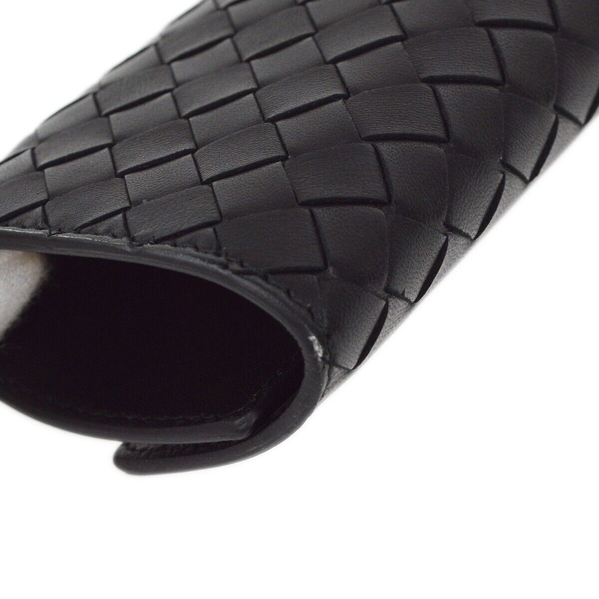 Bottega Veneta Knotted Keyring Leather, BLACK, LEATHER, Charms and Keychains