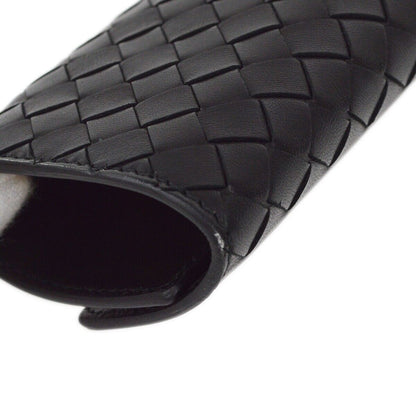 Bottega Veneta Knotted Keyring Leather, BLACK, LEATHER, Charms and Keychains