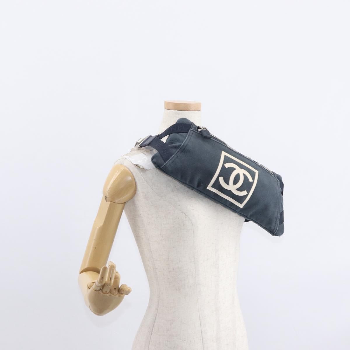 Chanel Sport Line Waist Bag Canvas, NAVY, CANVAS, Clutche & pouche