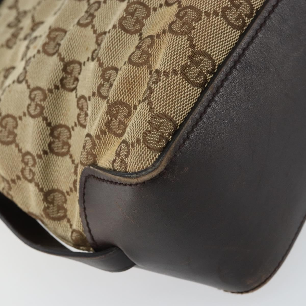 Gucci Belted Bucket Tote GG Canvas with Leather, BEIGE, CANVAS, Tote bag