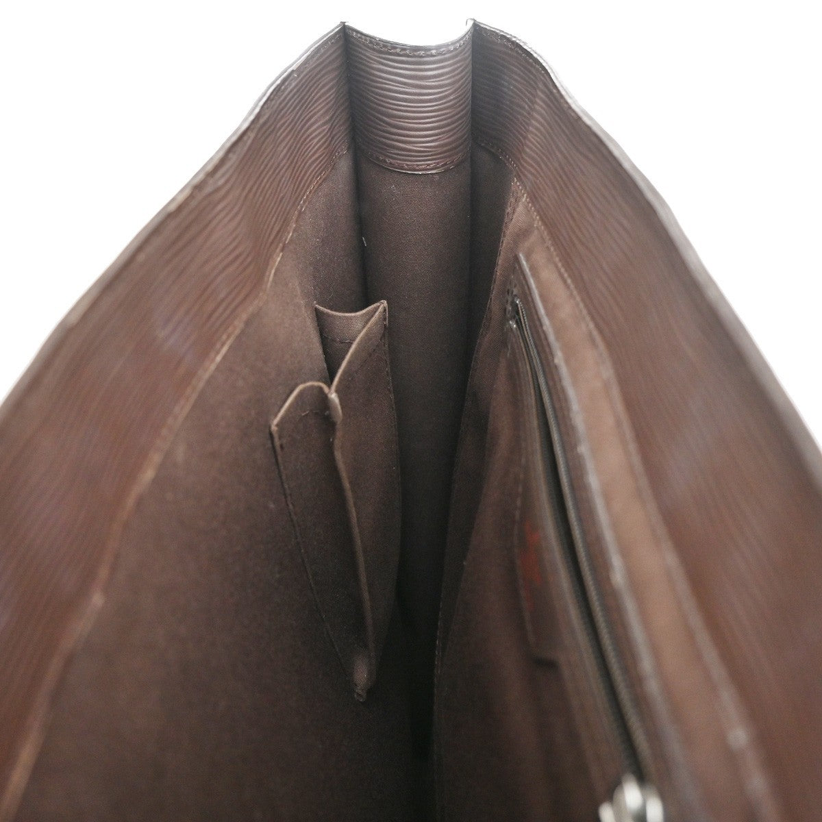 Louis Vuitton Sac Plat Bag Epi Leather, BROWN, LEATHER, Tote bag