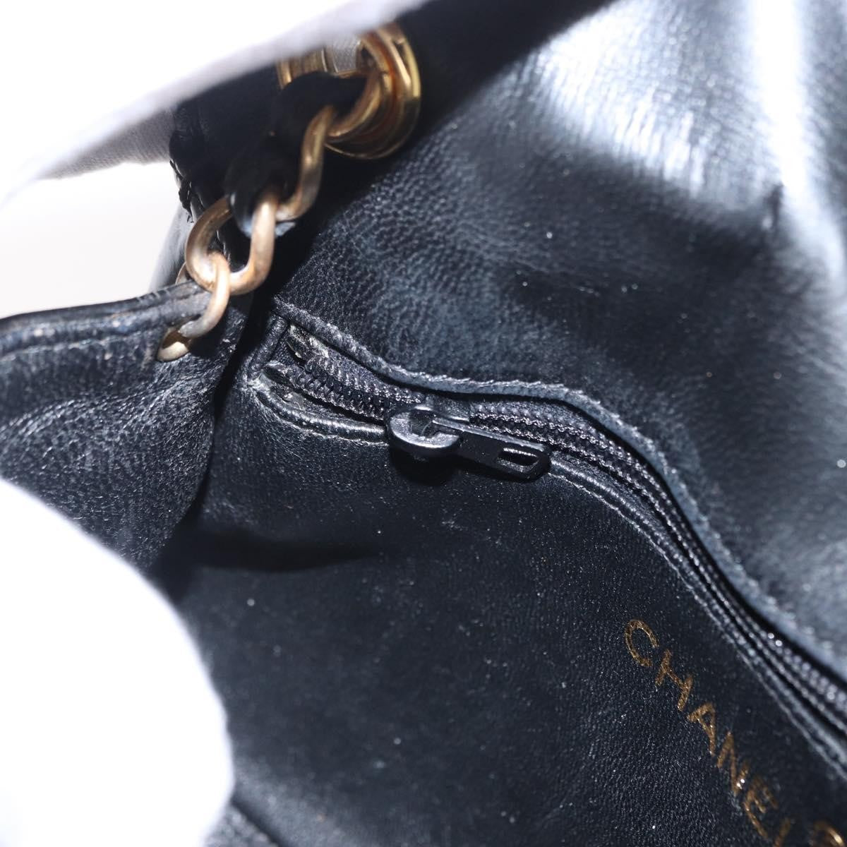 Chanel Vintage CC Stitch Flap Bag Patent, BLACK, PATENT_LEATHER, Shoulder bag