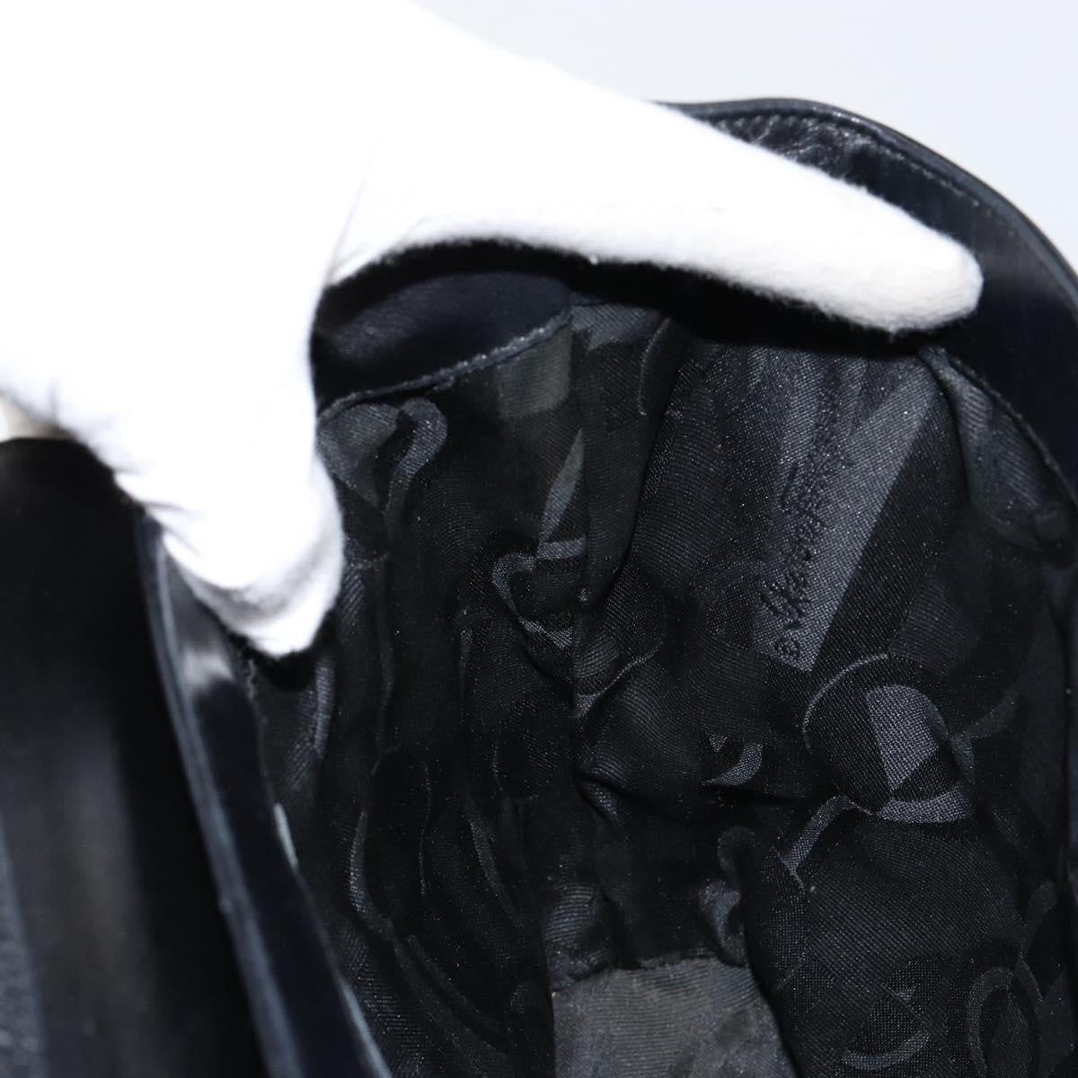 Salvatore Ferragamo Vintage Handbag Leather, BLACK, LEATHER, Handbag