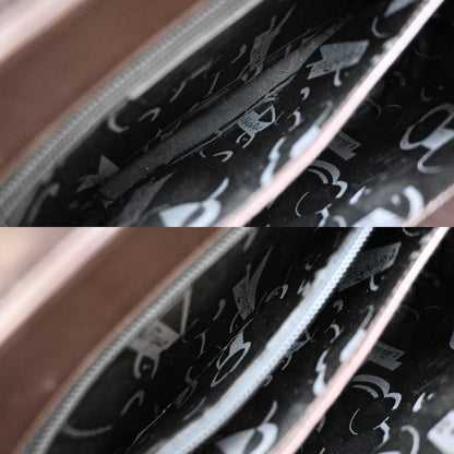 Salvatore Ferragamo Gancini Convertible Top Handle Bag Leather, BROWN, LEATHER, Handbag