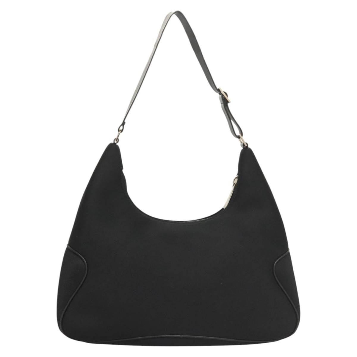 Salvatore Ferragamo Vintage Shoulder Bag Nylon, BLACK, NYLON, Shoulder bag