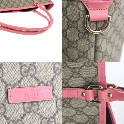 Gucci Joy Tote GG Coated Canvas with Leather, Brown, Leather, Tote Bag