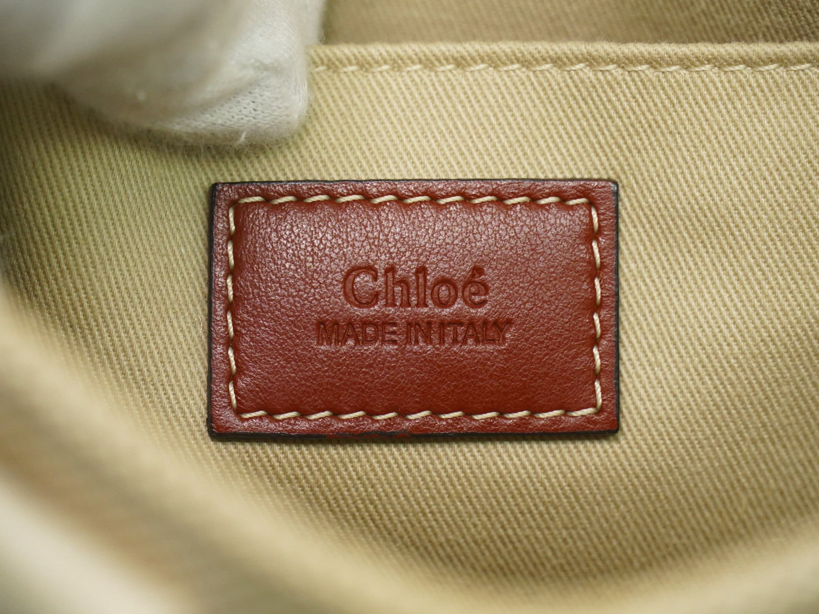 Chloe Woody Convertible Tote Canvas with Leather, BEIGE, CANVAS, Tote bag