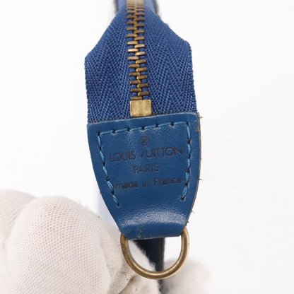 Louis Vuitton Pochette Accessoires Epi Leather, BLUE, LEATHER, Clutche & pouche