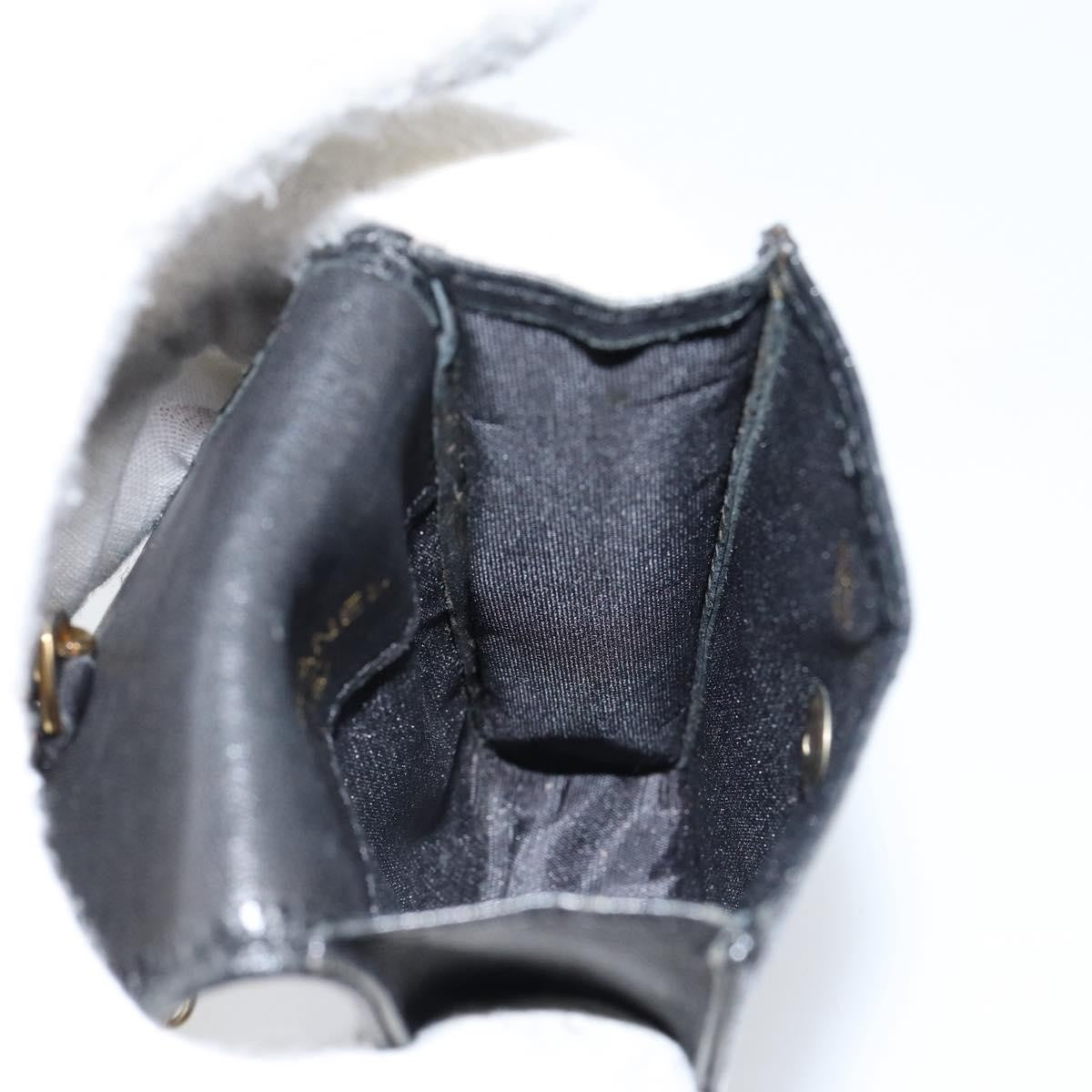 Chanel Vintage CC Phone Holder Crossbody Bag Caviar, BLACK, LEATHER, Clutche & pouche