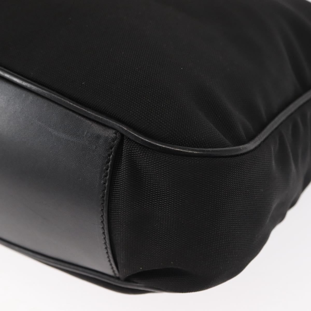 Gucci Vintage Bamboo Handle Bag Nylon, Black, Nylon, Handbag