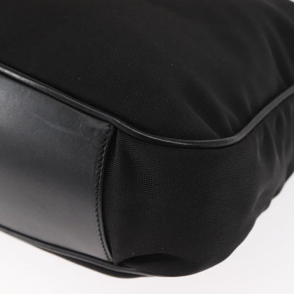 Gucci Vintage Bamboo Handle Bag Nylon, Black, Nylon, Handbag