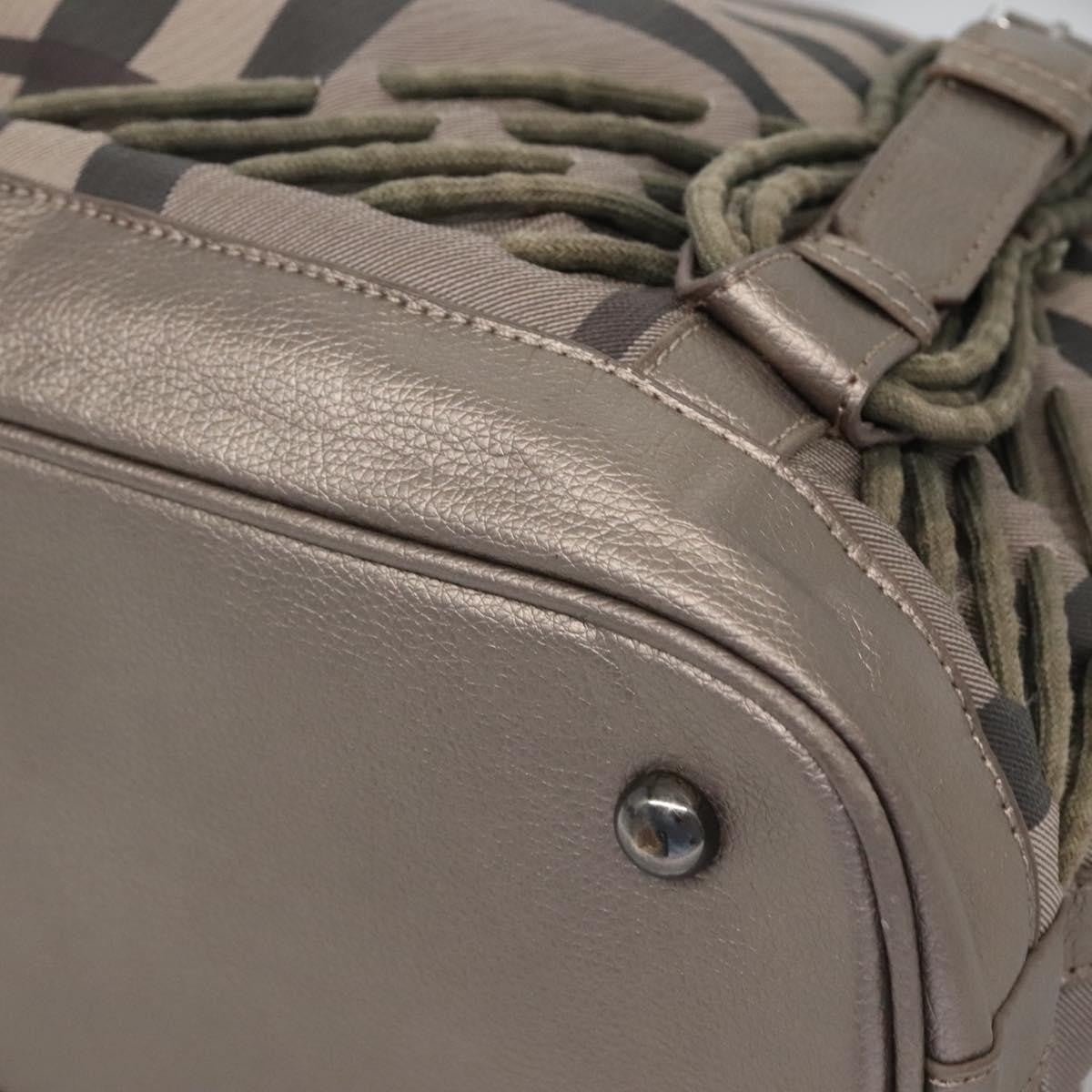 Burberry Nova Check Tote Canvas and Leather, GRAY, CANVAS, Tote bag