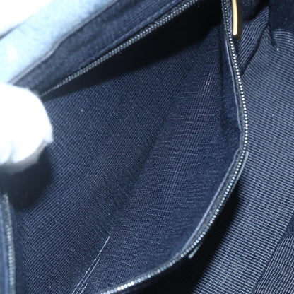 Salvatore Ferragamo Gancini Shoulder Bag Canvas, BLUE, CANVAS, Shoulder bag