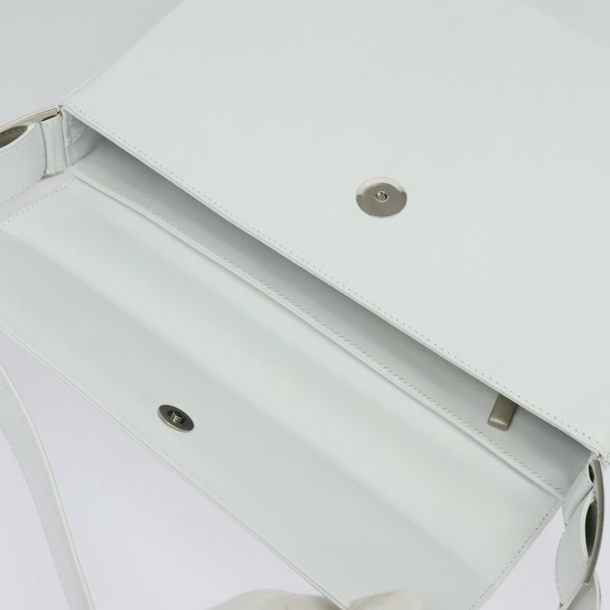 Salvatore Ferragamo Vala Shoulder Bag Leather, WHITE, LEATHER, Shoulder bag