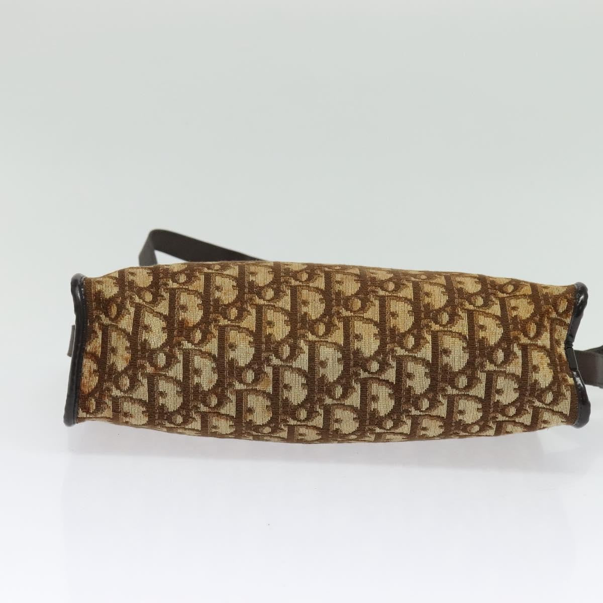 Christian Dior Vintage Trotter Shoulder Bag Canvas, BROWN, CANVAS, Shoulder bag