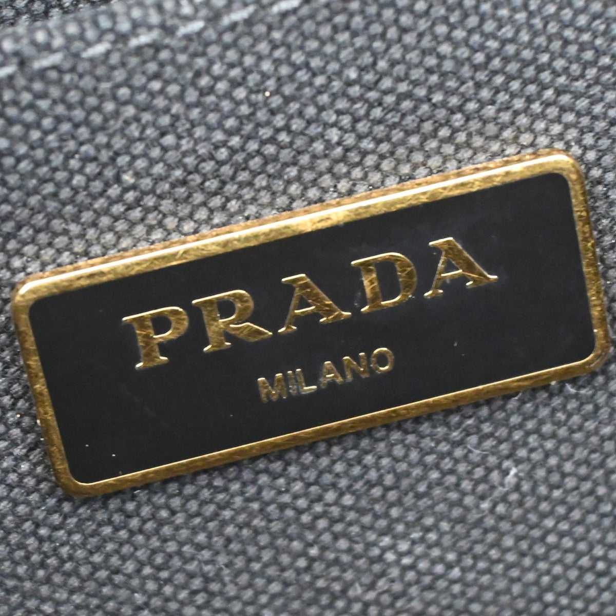 Prada Canapa Convertible Tote Canvas, BLACK, CANVAS, Tote bag