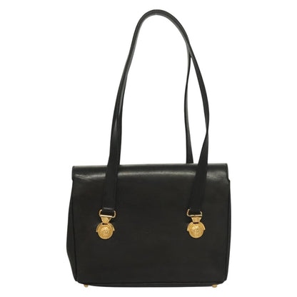 Versace Vintage Flap Shoulder Bag Leather, GOLD, LEATHER, Shoulder bag