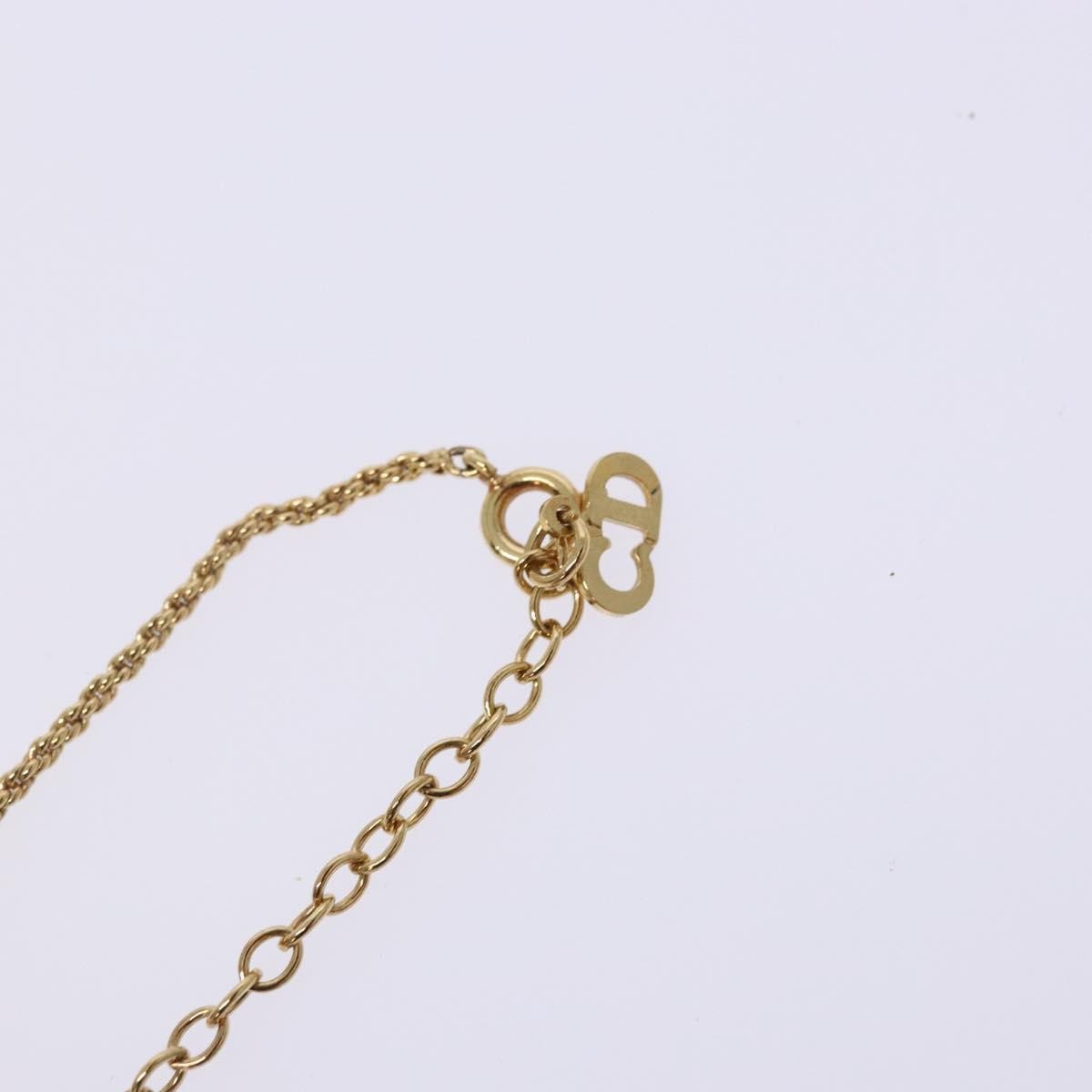 Christian Dior CD Round Pendant Necklace Metal, GOLD, METAL, Necklace
