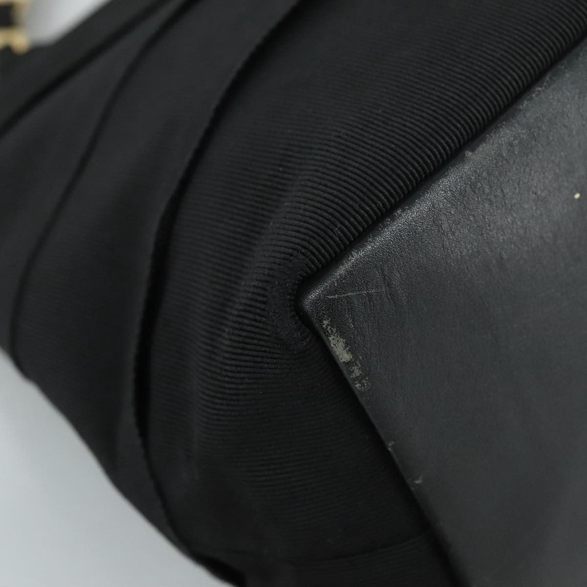 Salvatore Ferragamo Vala Handbag Canvas, BLACK, CANVAS, Handbag