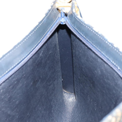 Christian Dior Vintage Trotter Shoulder Bag Canvas, NAVY, CANVAS, Shoulder bag