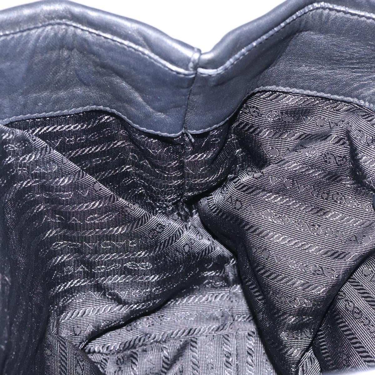 Prada Bow Tote Leather, BLACK, LEATHER, Handbag