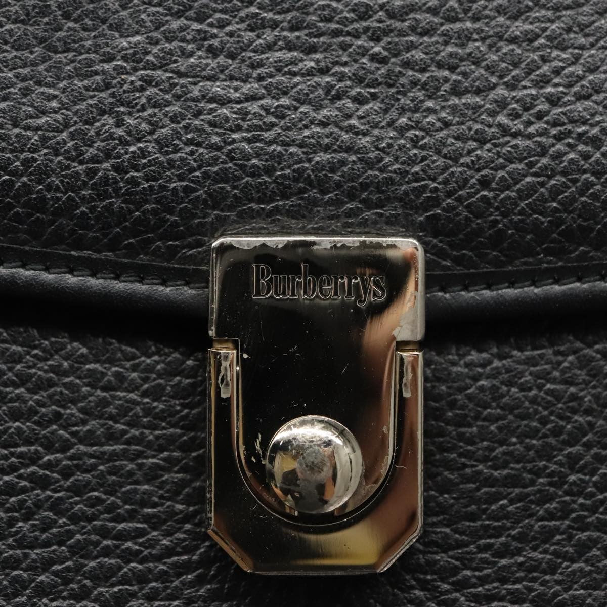 Burberry Vintage Handbag Leather, BLACK, LEATHER, Handbag