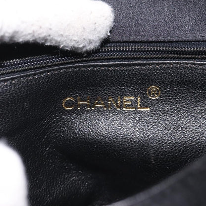 Chanel Vintage Camellia Flap Crossbody Bag Silk, BLACK, SILK, Shoulder bag