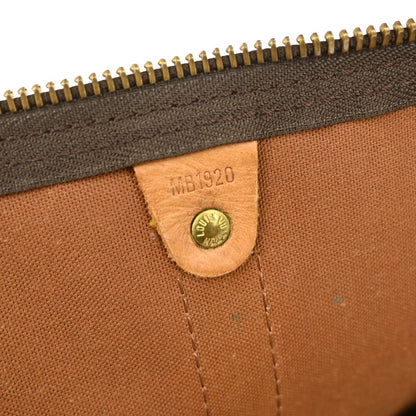 Louis Vuitton Keepall Bag Monogram Canvas, BROWN, CANVAS, Travel bag