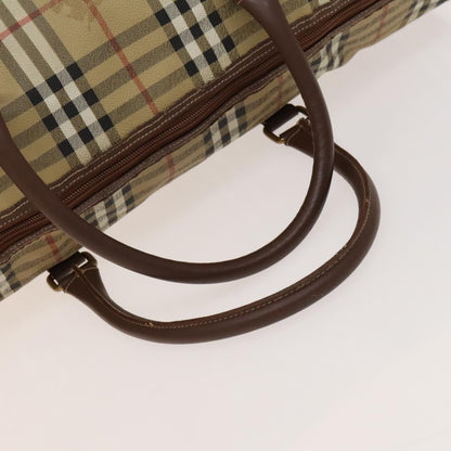 Burberry Nova check boston bag Canvas, Beige, PVC, Travel Bag