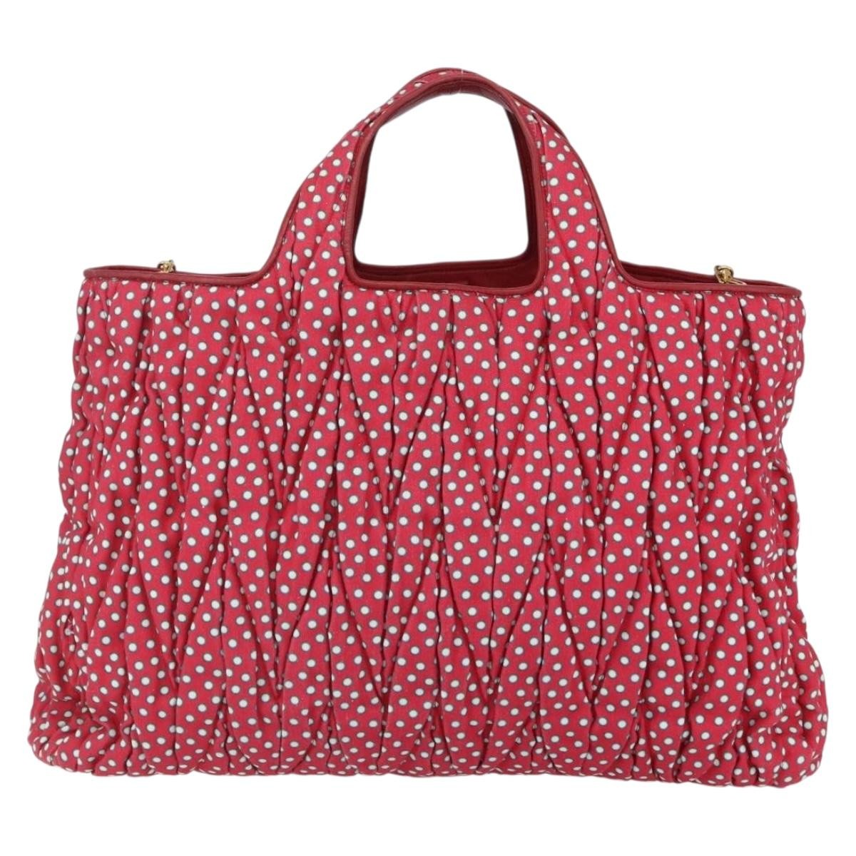 Miu Miu Shopper Tote Matelasse canvas, RED, CANVAS, Tote bag