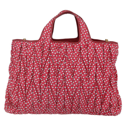Miu Miu Shopper Tote Matelasse canvas, RED, CANVAS, Tote bag