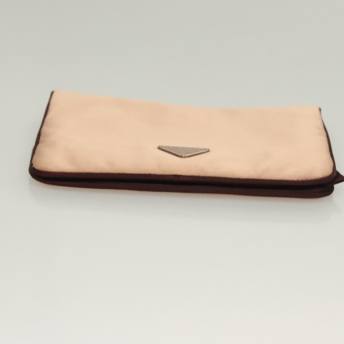 Prada Vintage Pouch Satin, BEIGE, SATIN, Clutche & pouche
