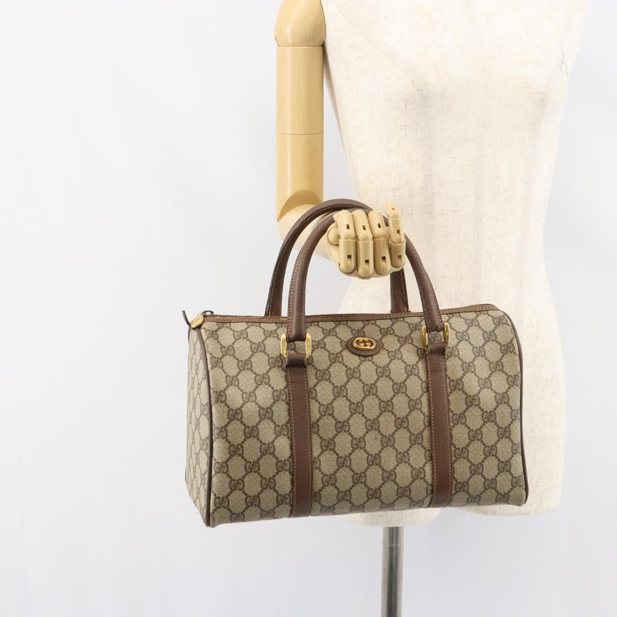 Gucci Vintage Duffle Bag GG Coated Canvas, BEIGE, CANVAS, Travel bag