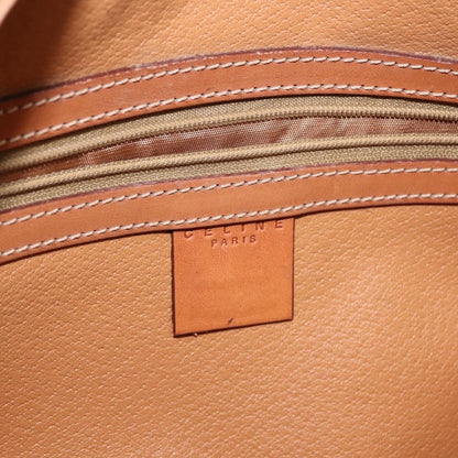 Celine Vintage Macadam Handbag Canvas and Leather, BROWN, CANVAS, Handbag