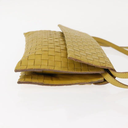 Bottega Veneta Intrecciato Leather, YELLOW, LEATHER, Shoulder bag