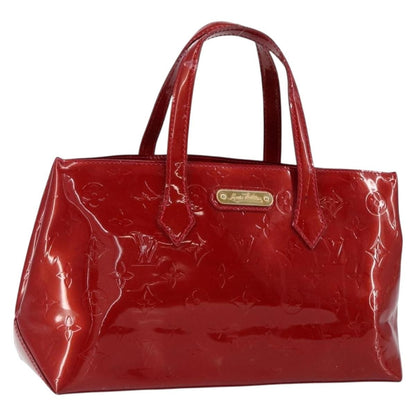 Louis Vuitton Wilshire Handbag Monogram Vernis, RED, PATENT_LEATHER, Handbag