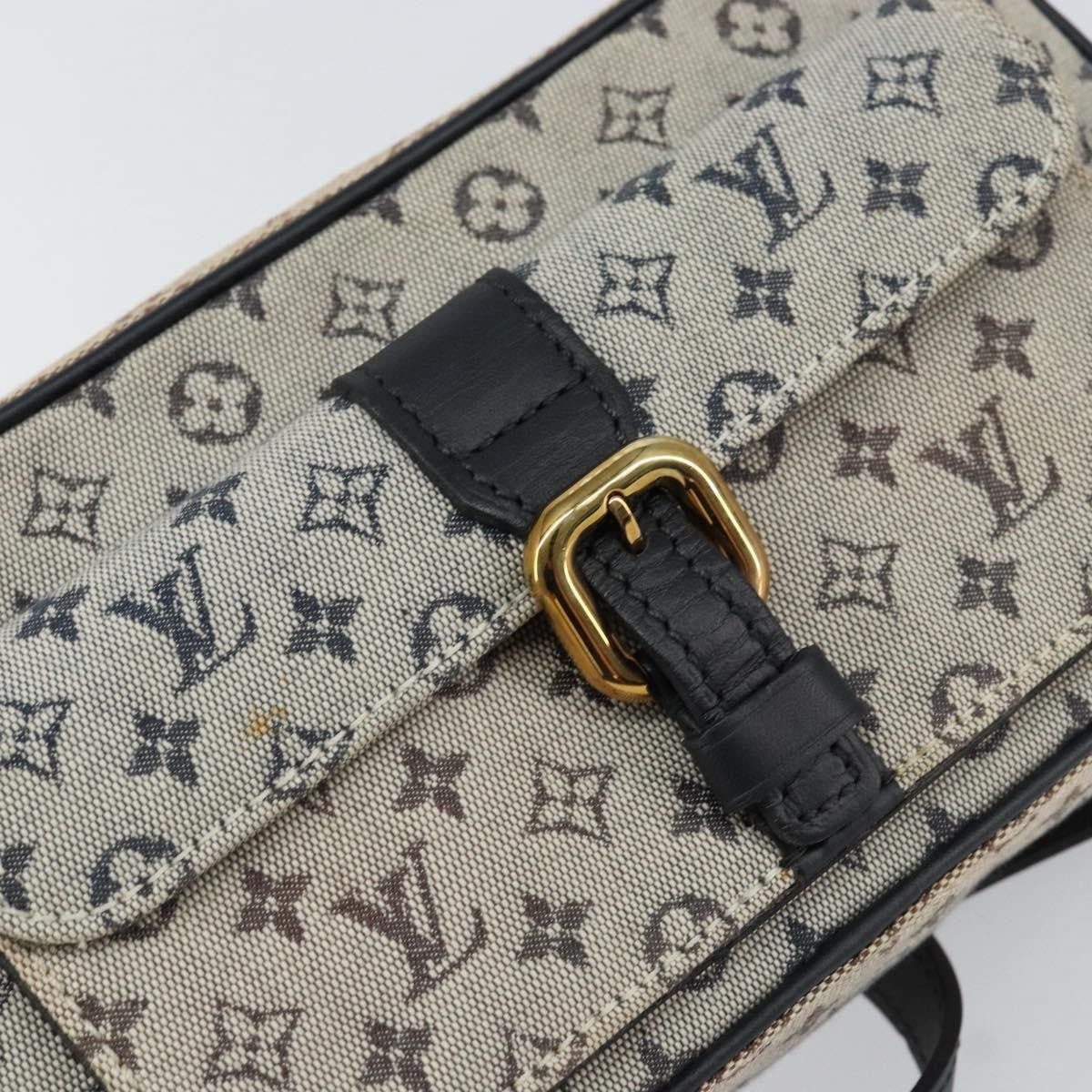 Louis Vuitton Juliette Crossbody Bag Mini Lin, BLUE, CANVAS, Shoulder bag