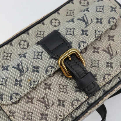 Louis Vuitton Juliette Crossbody Bag Mini Lin, BLUE, CANVAS, Shoulder bag