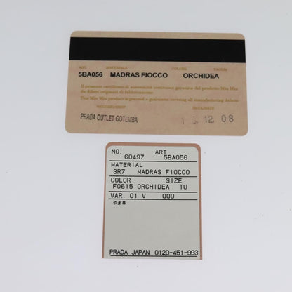 Miu Miu Madras Fiocco Bow Tote Leather, PINK, LEATHER, Tote bag