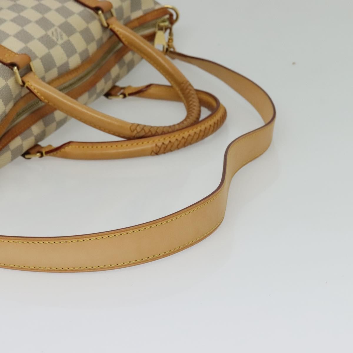 Louis Vuitton Riviera Handbag Damier, WHITE, CANVAS, Tote bag