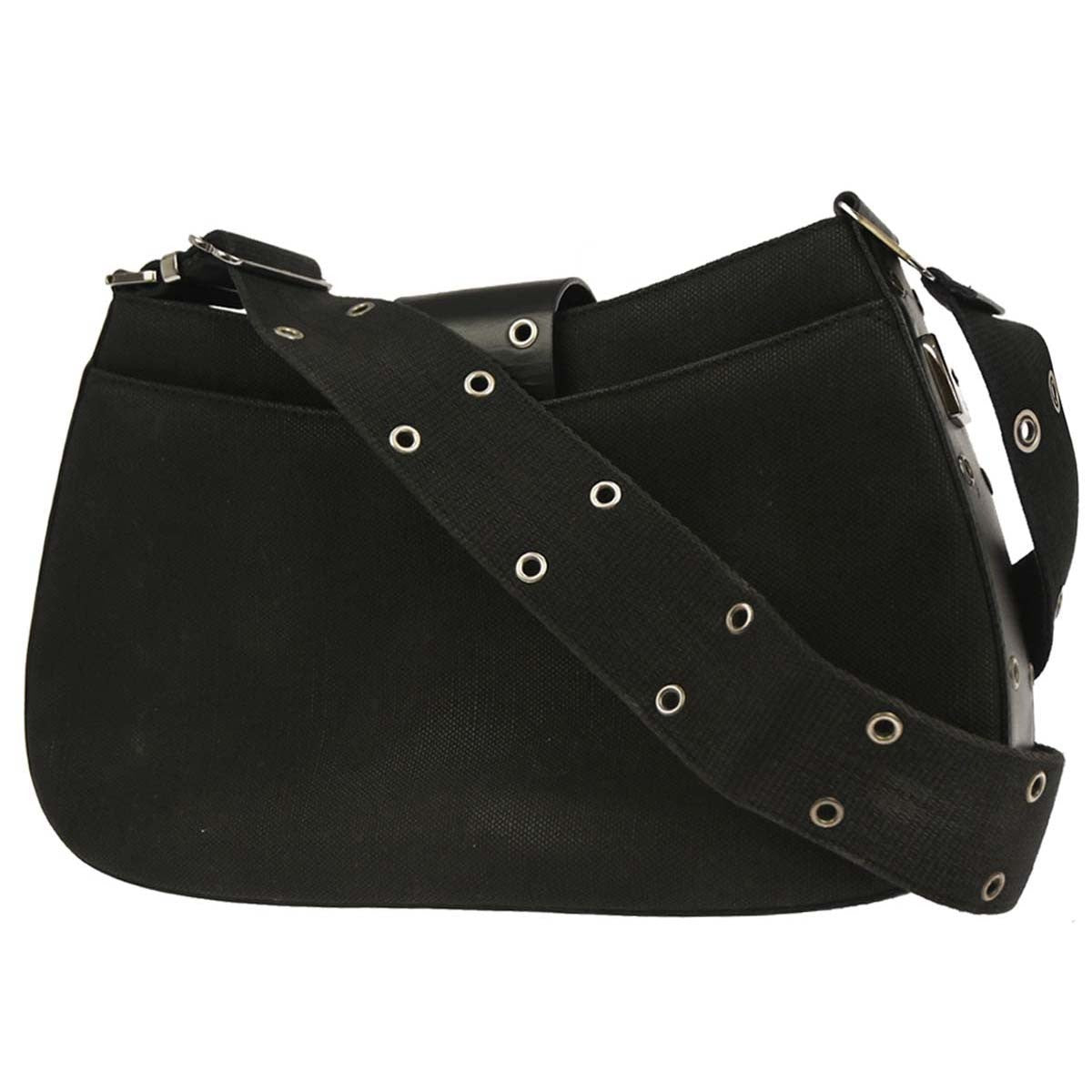 Christian Dior Vintage Street Chic Columbus Shoulder Bag Canvas, BLACK, CANVAS, Shoulder bag