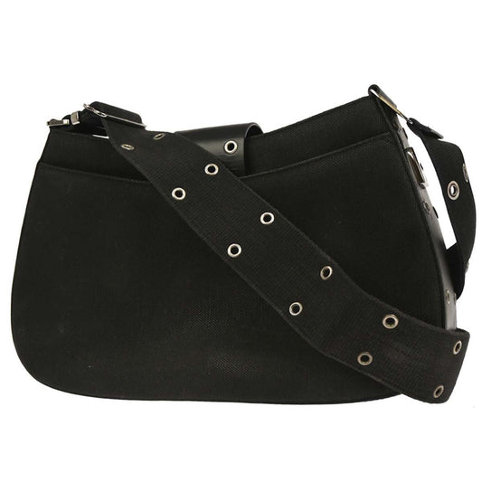 Christian Dior Vintage Street Chic Columbus Shoulder Bag Canvas, BLACK, CANVAS, Shoulder bag