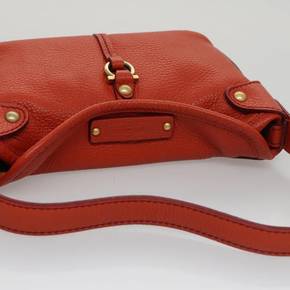 Salvatore Ferragamo Gancini handbag Leather, ORANGE, LEATHER, Handbag